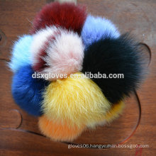 Fox Fur Ball Key Ring Fur Balls Keyrings 12 Colors Keychain